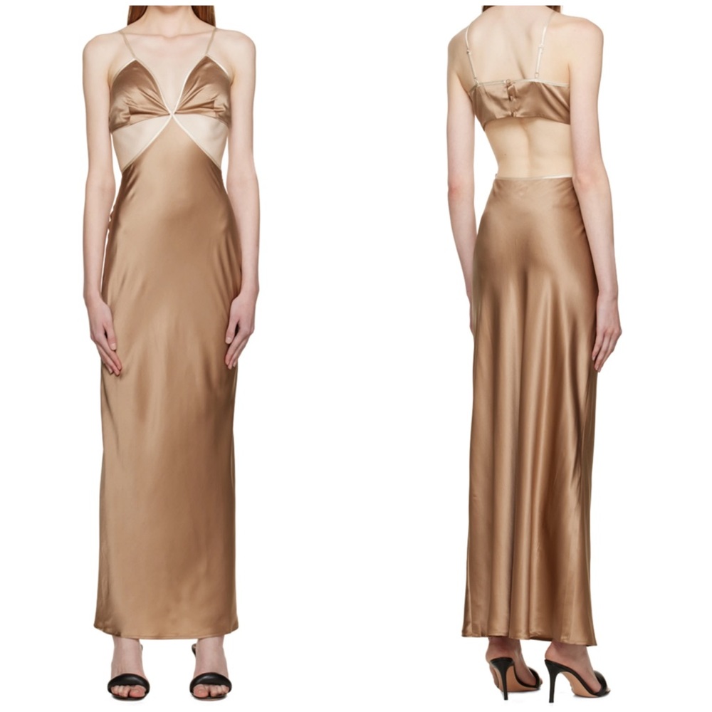 Reformation Poppies Silk Dress Croissant Side Cut Outs Size 2